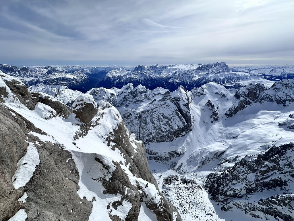 The Dolomites from the Marmolada platform